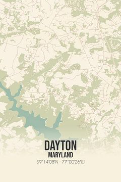 Carte ancienne de Dayton (Maryland), USA. sur Rezona