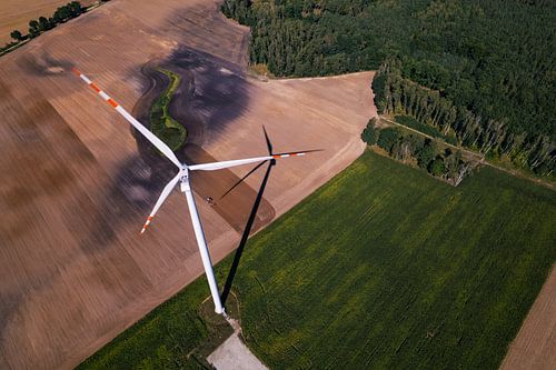 Energiemolen van bovenaf