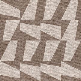 Textil-Leinen neutrale geometrische minimalistische Kunst in erdigen Farben VII von Dina Dankers