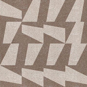 Textiel linnen neutrale geometrische minimalistische kunst in aardse kleuren VII van Dina Dankers