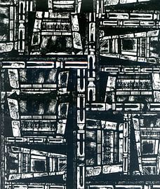 Architektur  Muster Schwarz Weiss von Claudia Gründler