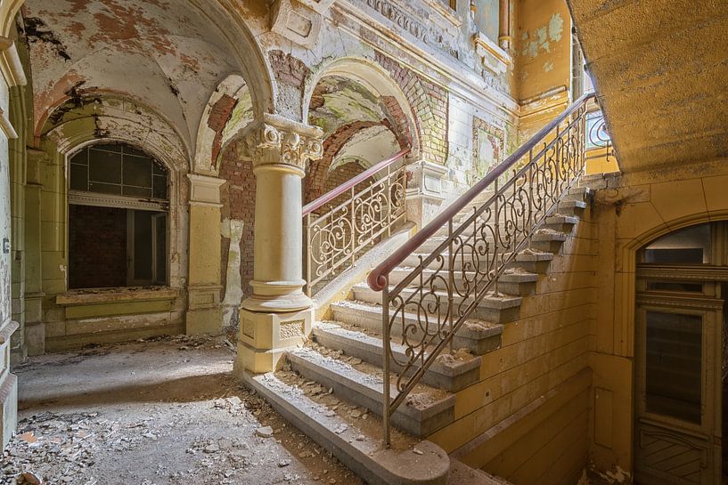 Lost Place - the yellow staircase by Linda Lu