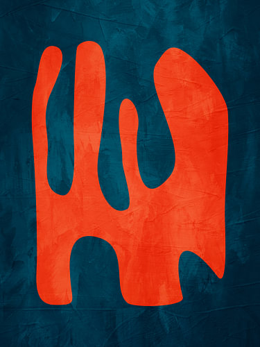 Contemporary abstract art, organic and minimalist, in vibrant colours.