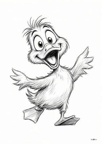 Cartoontje eend