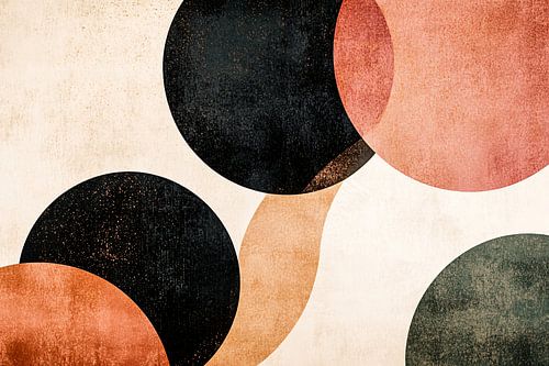 Motif géométrique abstrait en forme de cercle
