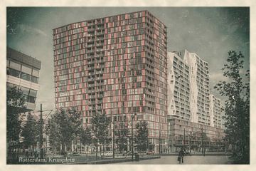 Vintage postcard: Rotterdam Kruisplein
