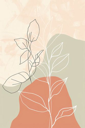 Lente abstracte lijntekeningen