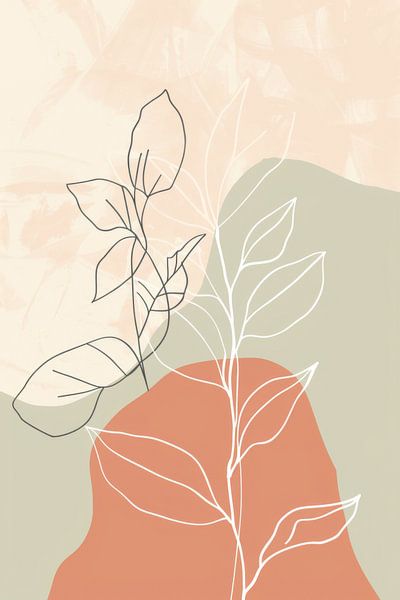 Frühlingshafte Abstrakte Line Art von Poster Art Shop