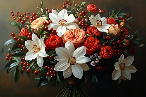 schilderachtig stilleven met bloemen