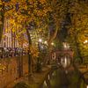 Nieuwegracht in Utrecht in de avond, herfst 2016 - 2 van Tux Photography