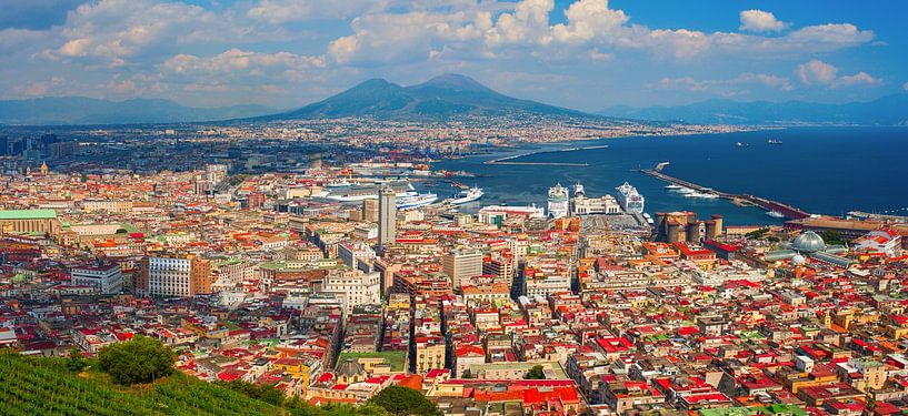 Aerial panoramic view on Naples city by Yevgen Belich