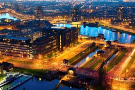 HDR Rotterdam skyline van W J Kok