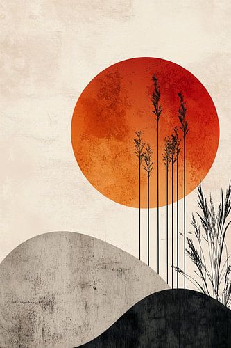 Geometric Landscape in Terracotta iii