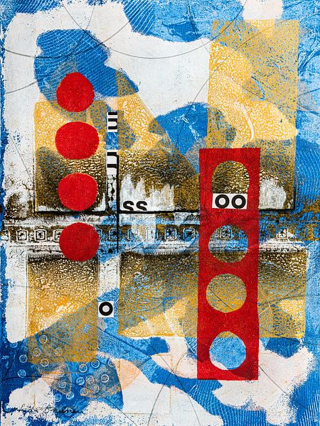 Abstract zicht op een haven van Lida Bruinen