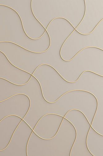 Modern Speels lijnenspel in modern reliëf in Taupe