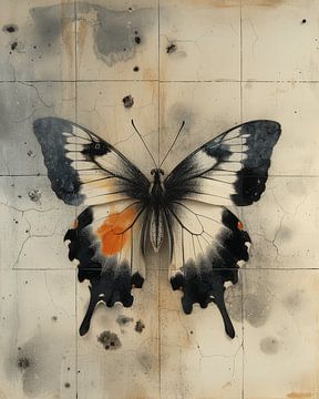 Vlinder in wabi-sabi stijl van Studio Allee
