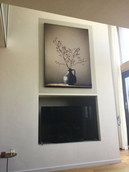 Klantfoto: Blauwe vaas met besjes (gezien bij vtwonen) van Karin Bazuin, als ArtFrame