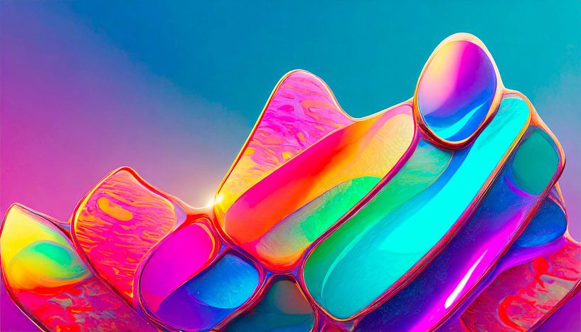 Kunstfarben mit verschiedene Formen von Mustafa Kurnaz