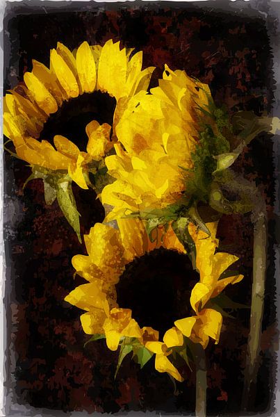Zonnebloemen van Peter Baak