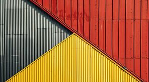 Lebhafte Architektur in Farbe