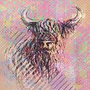 Kleurige stier - modern kunstwerk van Emiel de Lange thumbnail