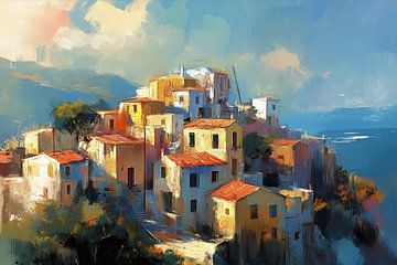Greek mountain village by ARTemberaubend