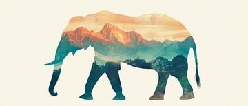 Natuur in de olifant van Poster Art Shop