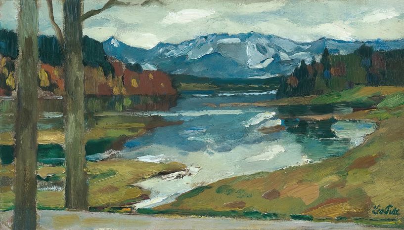 Leo Putz - Kampenwand (Chiemsee) (circa 1910) by Peter Balan