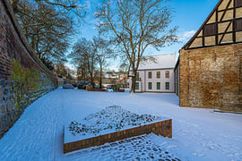 Klostergarten im Kloster zum Heiligen Kreuz im Winter in Rostock