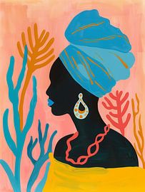 Portrait moderne et coloré sur Caroline Guerain