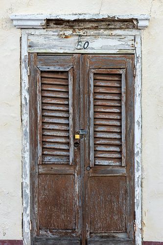 Houten deur - Pietermaai Curaçao - Architectuur art print