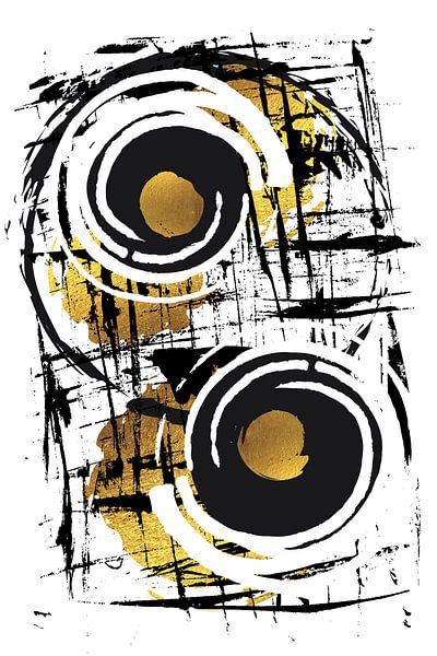 Tableau abstrait n° 35 | or par Melanie Viola