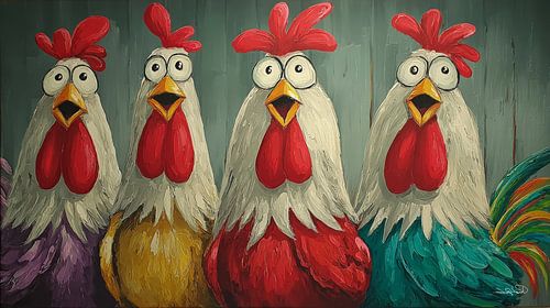 Pratende / Zingende Kippen