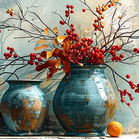 Whispering Berries in Ice van Kunst Kriebels