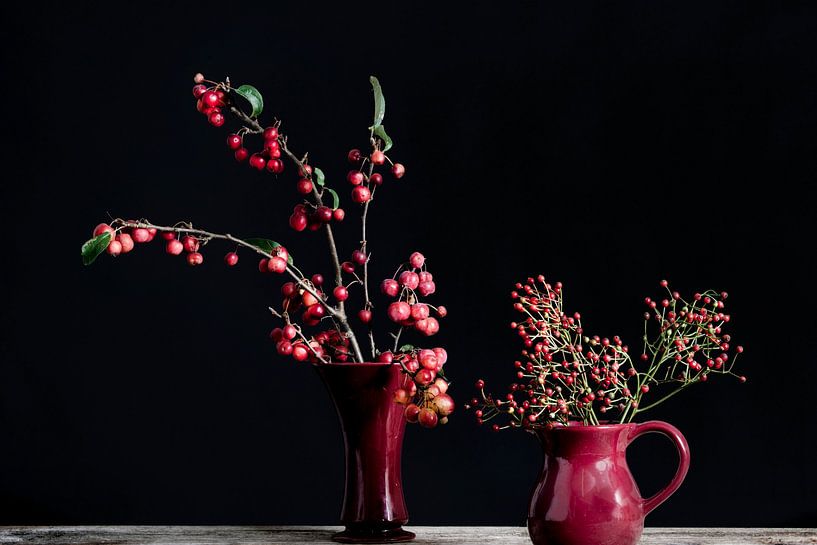 Rote Beeren und Früchte, altmeisterlicher Stil von Anjo Kan