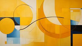 Abstract shapes yellow panorama