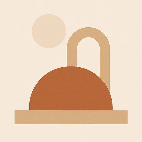 Desert Calm - Minimalistische Abstraktion in Erdtönen