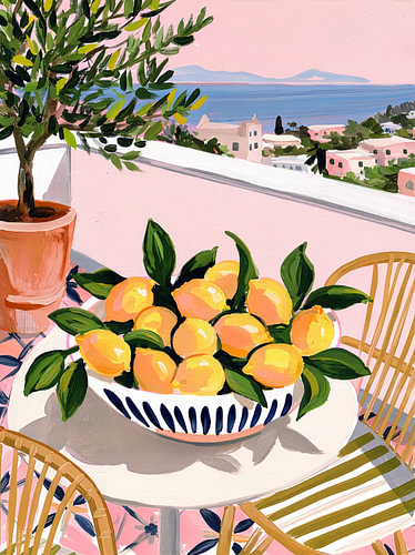 Lemons on a Mediterranean terrace