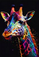 Colourful giraffe