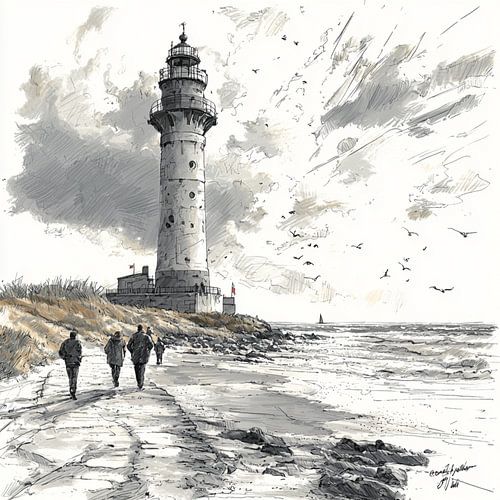Leuchtturm der Skizze