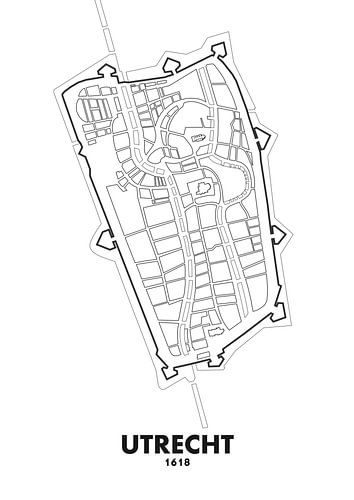 Plan de la ville d'Utrecht 1618