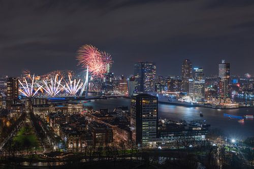 Das Nationale Feuerwerk 2024 in Rotterdam von MS Fotografie | Marc van der Stelt