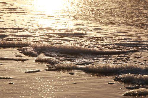 Gouden uur op het strand