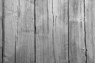 Grijze verweerde houten planken achtergrondtextuur van Alex Winter