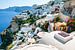 Ontspannen op Santorini met uitzicht op de Middellandse Zee van Leo Schindzielorz