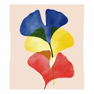 Leaf of Ginkgo Biloba, Abstract by Caroline Guerain