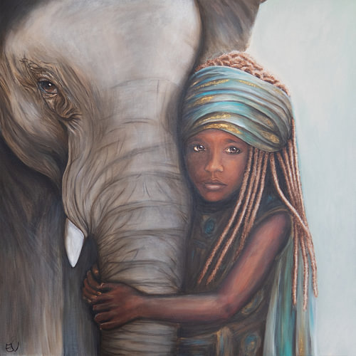 Meisje met olifant