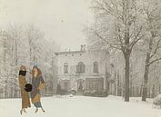 Dames in Winterlandschap van Irene Hoekstra thumbnail