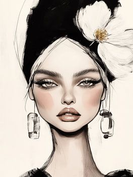 Modernes Porträt einer jungen Frau