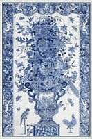 Stilleven tegel tableau in Delfts blauw